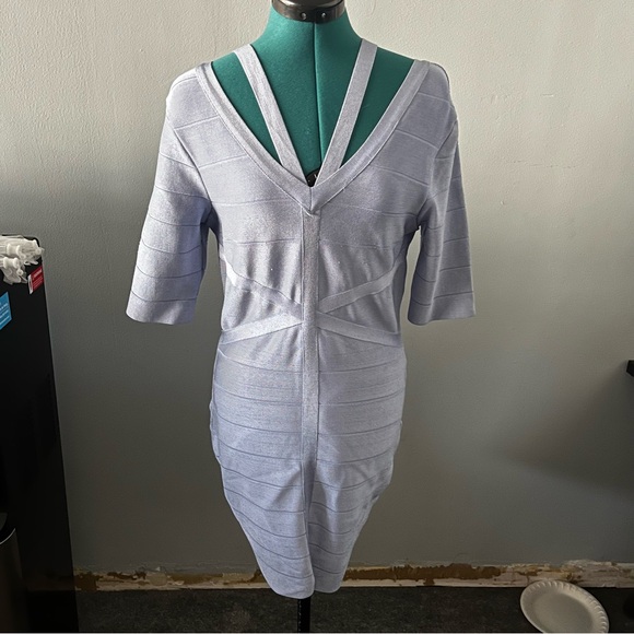 Venus Light Blue Bandage Bodycon Dress Size Large - Picture 1 of 5